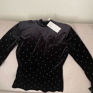 H&M rhinestone longe sleeve shirt